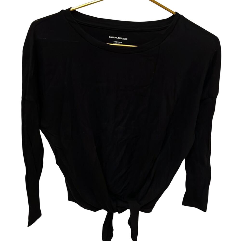 Banana Republic Women's Long Sleeve Tie Front T-Shirt Size Small